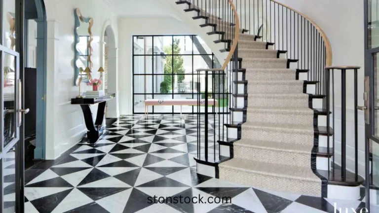 Black and White Marble floor tiles